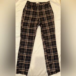 Plaid Black and Brown Pants